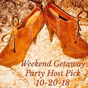 FINAL PRICE Herstyle Brown Suede Platform Booties